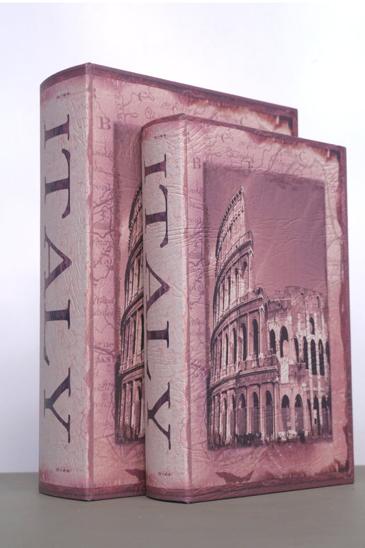 Libro decorativo Italy (set 2 piezas)