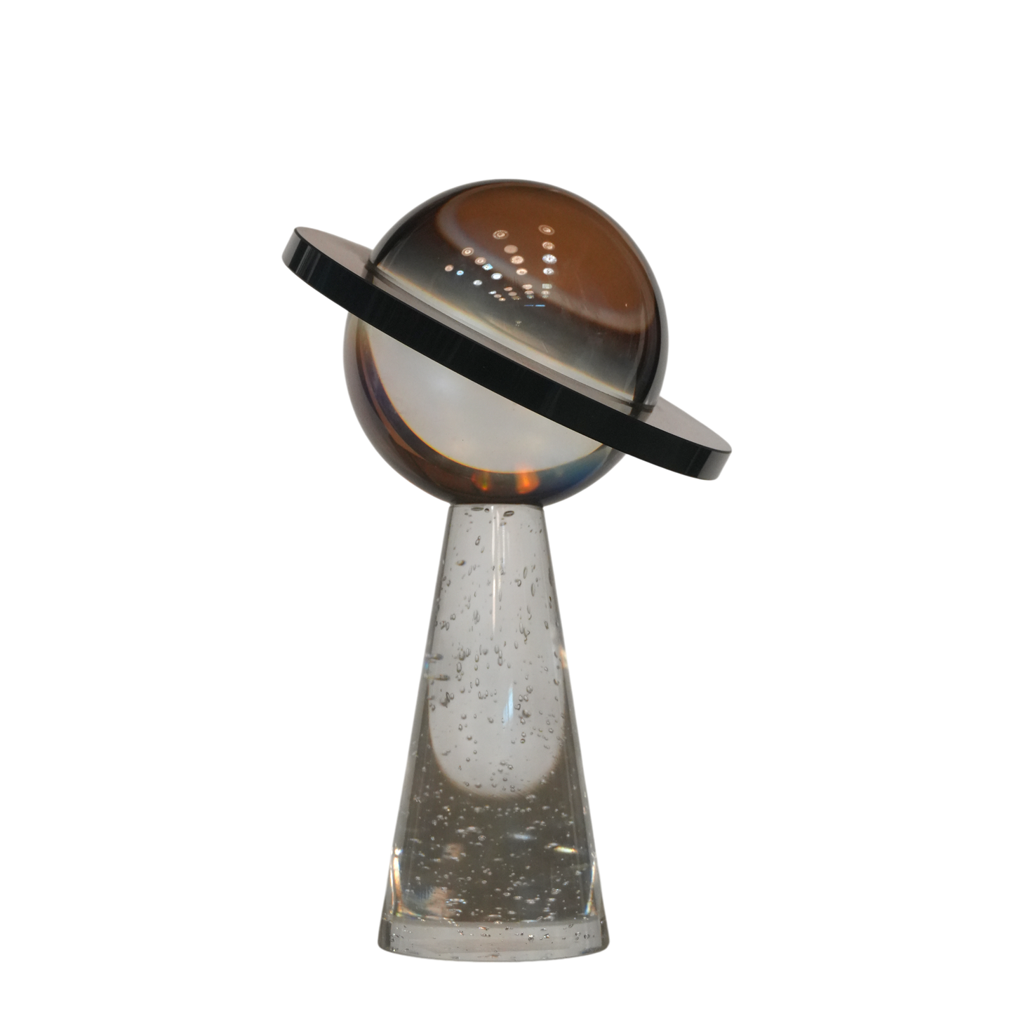 Decoracion de Saturno de vidrio