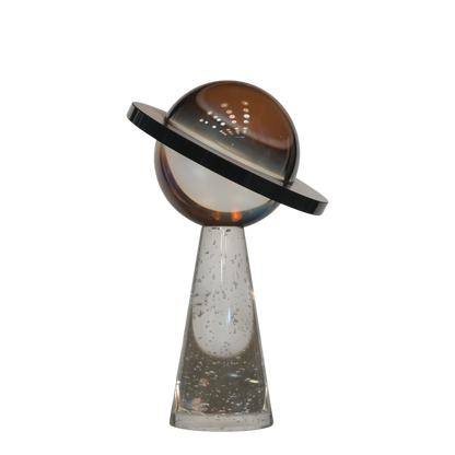 Decoracion de Saturno de vidrio