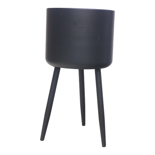 Maceta con base Negro