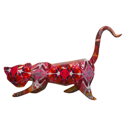 Estatua de gato grafiti