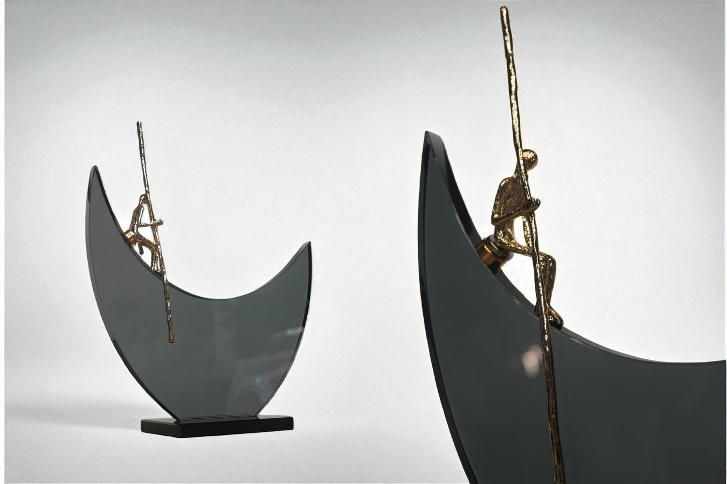 Pescador en luna de vidrio