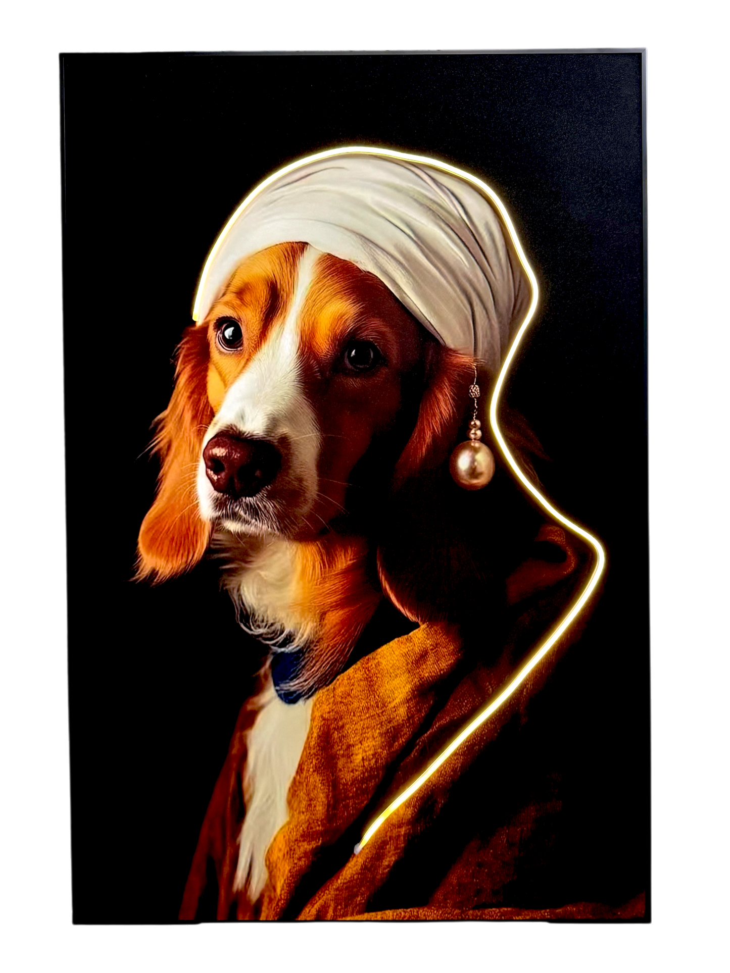 Cuadro LED de perro