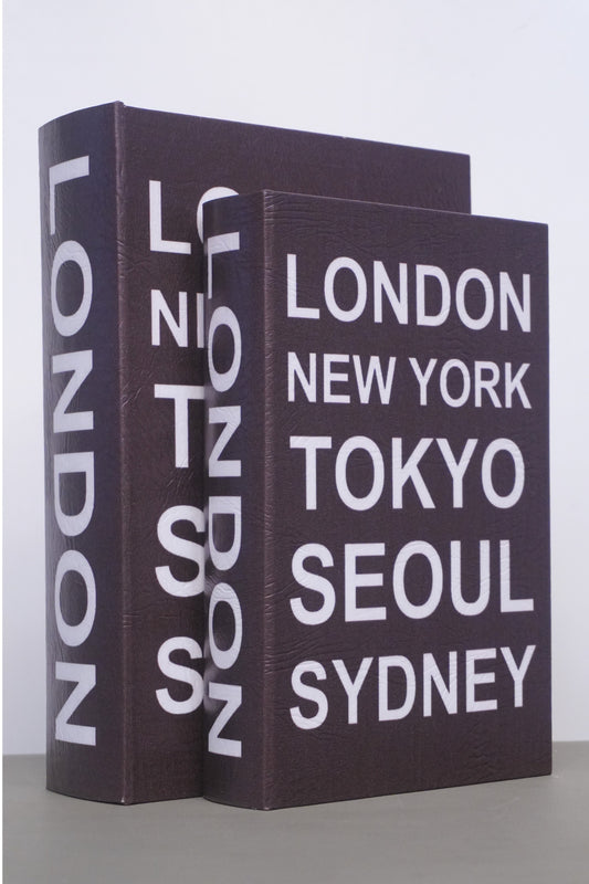 Libro decorativo Ciudades (set 2 piezas)